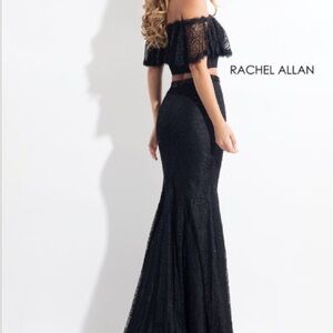 Rachel Allan Black Beaded Dress